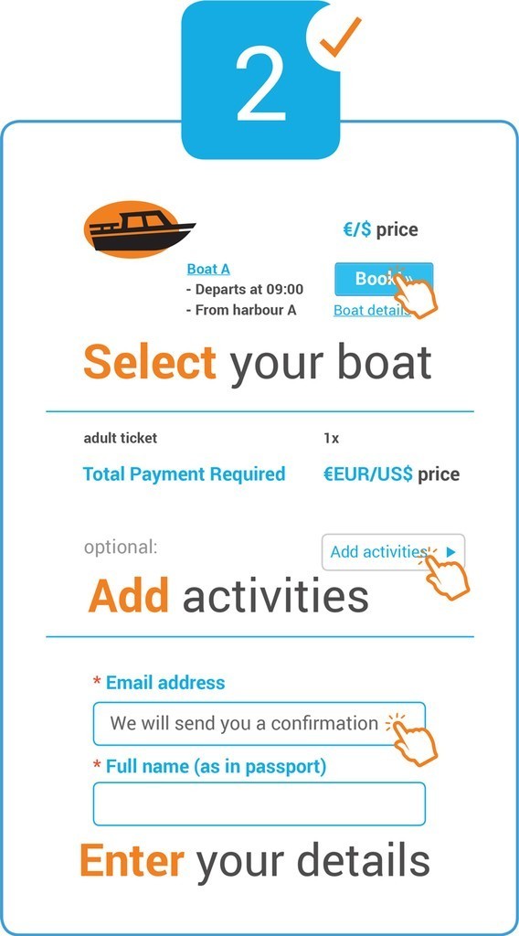 Gilibookings process step 2